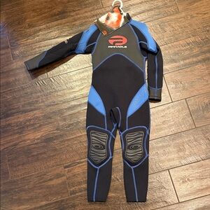Kids Swim One Piece - Black and Blue